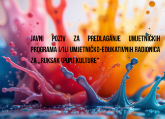 Javni poziv za predlaganje umjetničkih programa i/ili umjetničko-edukativnih radionica za „Ruksak (pun) kulture“